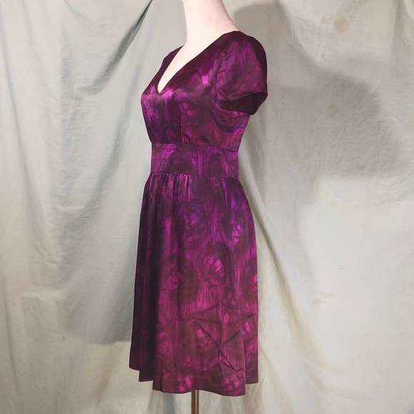 Silk Banana Republic Deep Purple Midi Dress - Picture 6 of 16